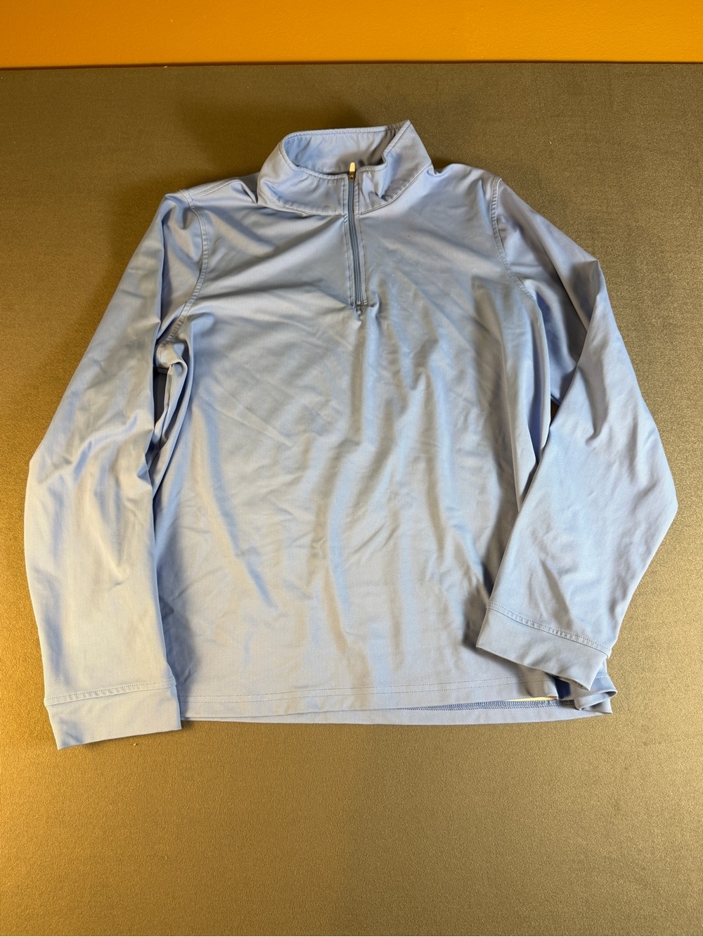 Men's Light Blue Quarter-Zip Shirt Jacket
